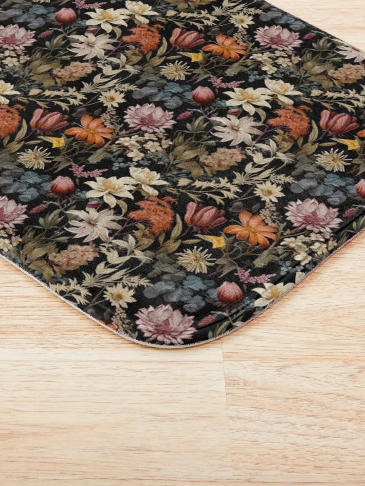 Thumbnail 3 of 6, Bath Mat, Floral Pattern Repeating - Style 4 designed and sold by Eddie Chester.
