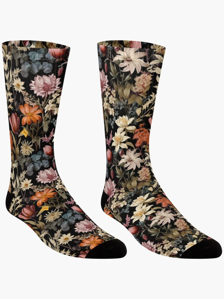 Thumbnail 3 of 5, Socks, Floral Pattern Repeating - Style 4 designed and sold by Eddie Chester.
