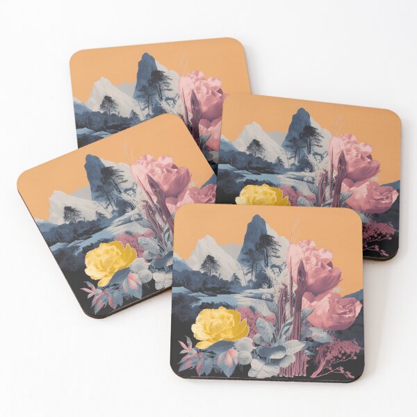 Item preview, Negative Effect Collage Style Landscape of Nature, Flowers and Mountains designed and sold by Je-we.