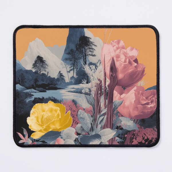 Item preview, Negative Effect Collage Style Landscape of Nature, Flowers and Mountains designed and sold by Je-we.