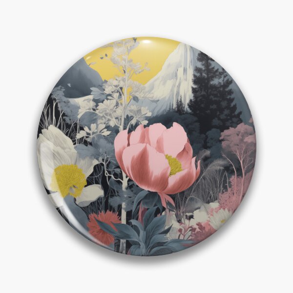Item preview, Negative Effect Collage Style Landscape of Nature, Flowers and Mountains designed and sold by Je-we.