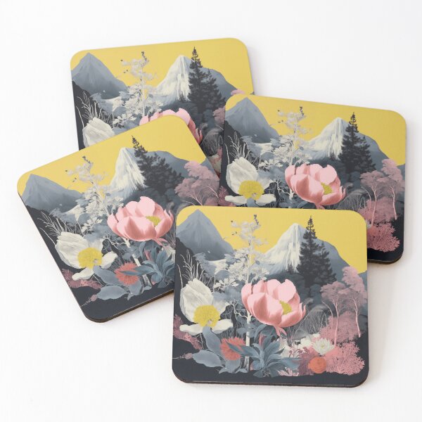 Item preview, Negative Effect Collage Style Landscape of Nature, Flowers and Mountains designed and sold by Je-we.