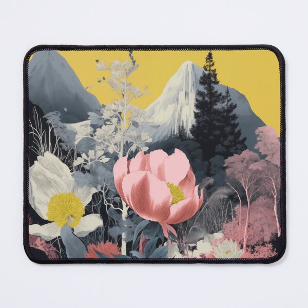 Item preview, Negative Effect Collage Style Landscape of Nature, Flowers and Mountains designed and sold by Je-we.