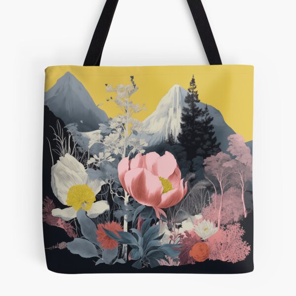 Item preview, Negative Effect Collage Style Landscape of Nature, Flowers and Mountains designed and sold by Je-we.