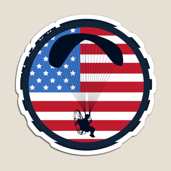 Item preview, Paramotor Powered Paraglider USA American Flag designed and sold by Mirosou.