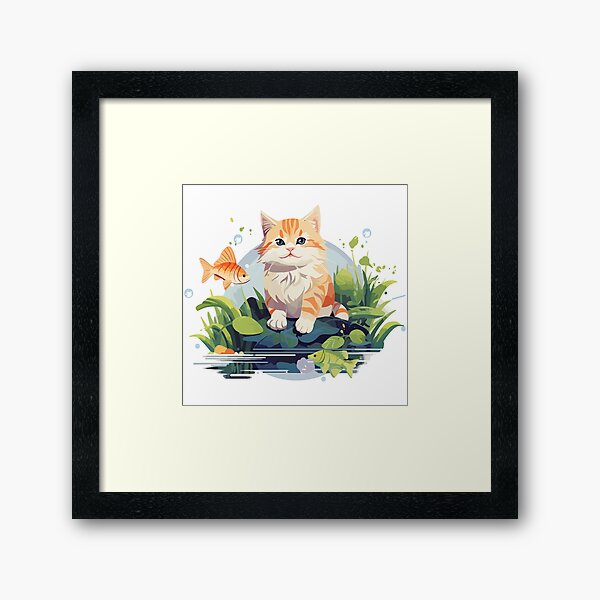 Item preview, cat in the garden designed and sold by PhaiCreate.