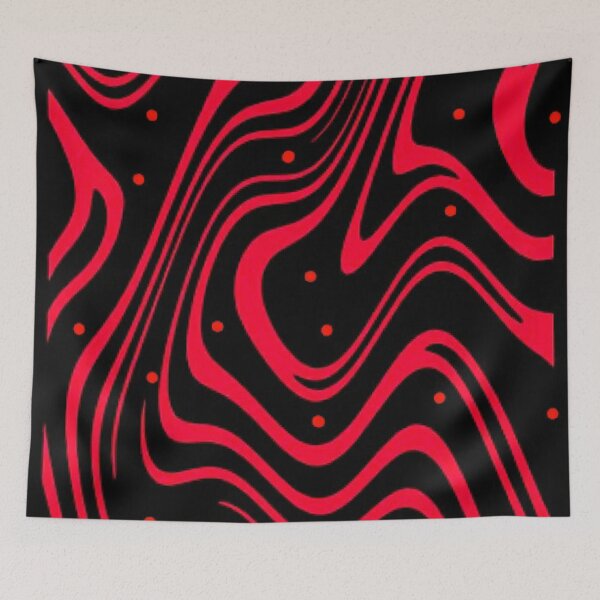 Item preview, Black and Red Geometric waves designed and sold by zorkaa1.