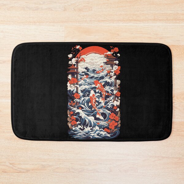 Item preview, Japan Koi Retro Art Fisch Design Ukiyo-E Style designed and sold by LuminOrb.