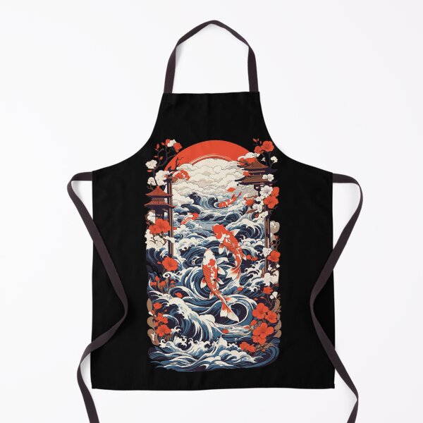 Item preview, Japan Koi Retro Art Fisch Design Ukiyo-E Style designed and sold by LuminOrb.