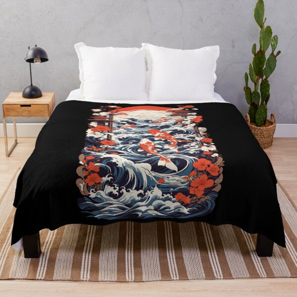 Item preview, Japan Koi Retro Art Fisch Design Ukiyo-E Style designed and sold by LuminOrb.