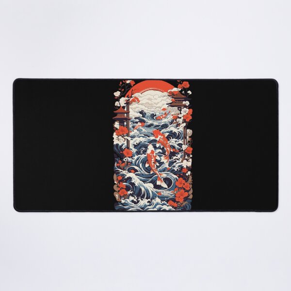 Item preview, Japan Koi Retro Art Fisch Design Ukiyo-E Style designed and sold by LuminOrb.