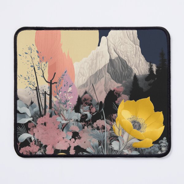 Item preview, Negative Effect Collage Style Landscape of Nature, Flowers and Mountains designed and sold by Je-we.