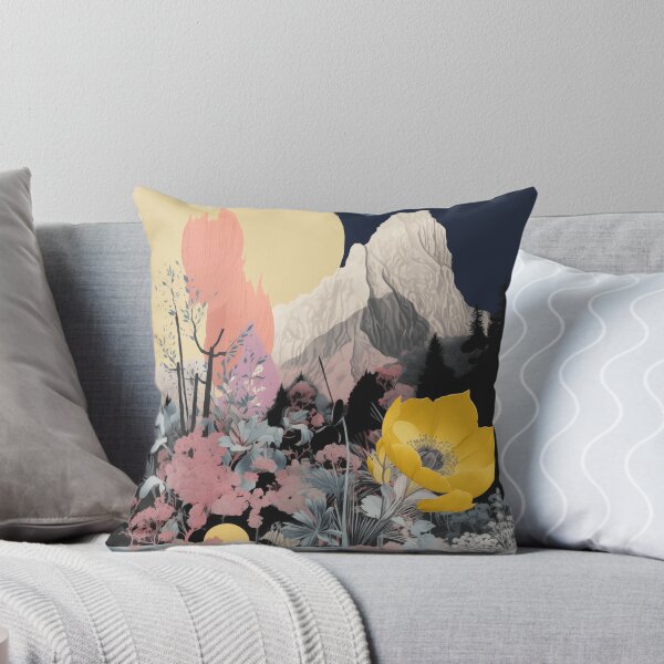 Item preview, Negative Effect Collage Style Landscape of Nature, Flowers and Mountains designed and sold by Je-we.
