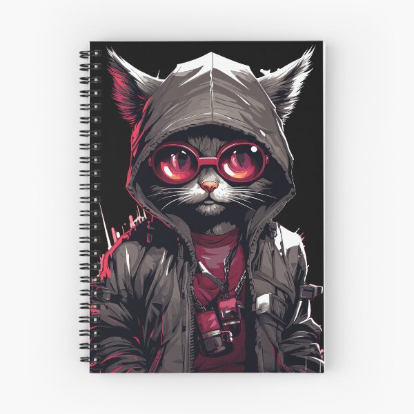 Item preview, Cyberpunk Cat Kitten Hacker Style  designed and sold by EternalDelight1.