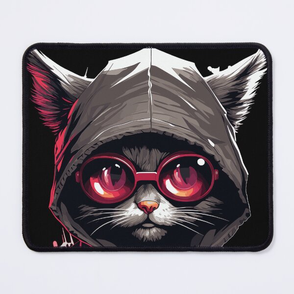 Item preview, Cyberpunk Cat Kitten Hacker Style  designed and sold by EternalDelight1.