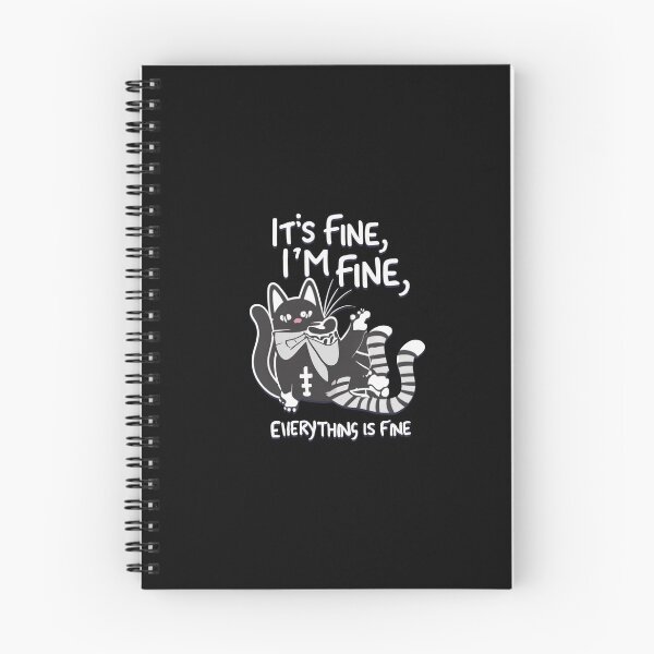 Item preview, Cute Black Cat It's Fine I'm Fine Everything Is Fine designed and sold by Mr-wow.