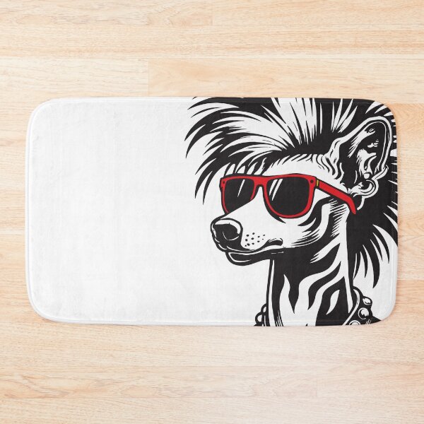 Item preview, Chinese Crested Punk in Red Sunglasses  designed and sold by BarkandStick.
