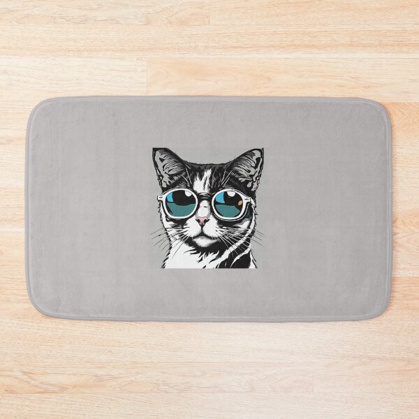 Item preview, Cool black and white cat wearing sunglasses designed and sold by Ignota-Stylz.