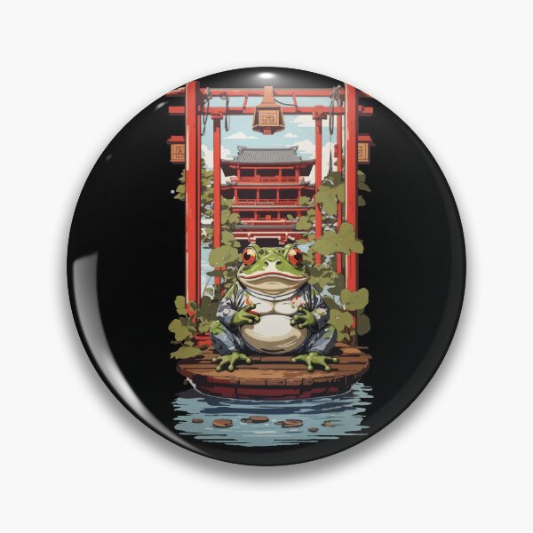 Item preview, Japanese Lucky Charm Frog Aesthetics Design designed and sold by LuminOrb.