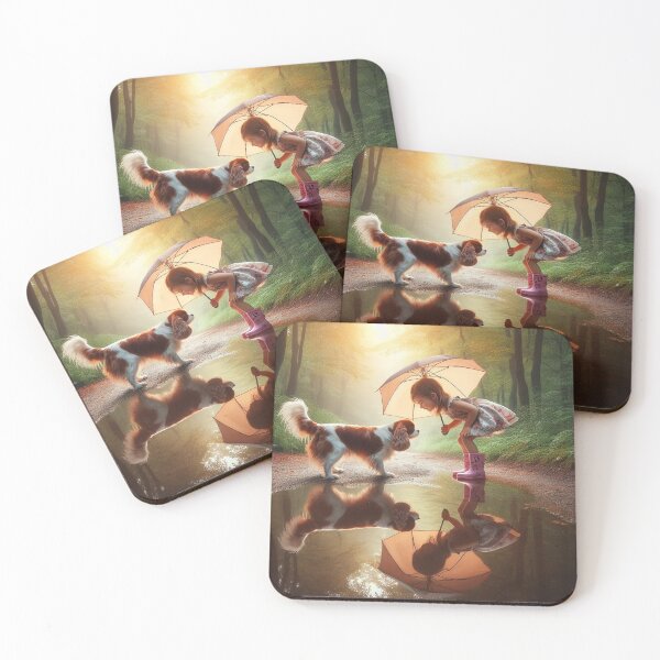 Item preview, Girl and Cavalier in the rain  designed and sold by PortraitByKaya.