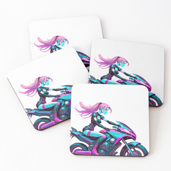 Item preview, Pink-Haired Biker Girl designed and sold by BADESIGNZZ.