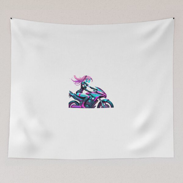 Item preview, Pink-Haired Biker Girl designed and sold by BADESIGNZZ.
