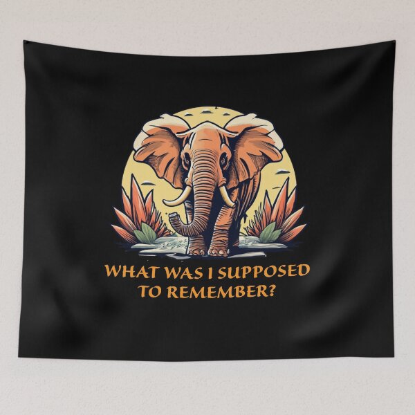 Item preview, Funny Forgetful Elephant Satire designed and sold by Nature's Fancy.