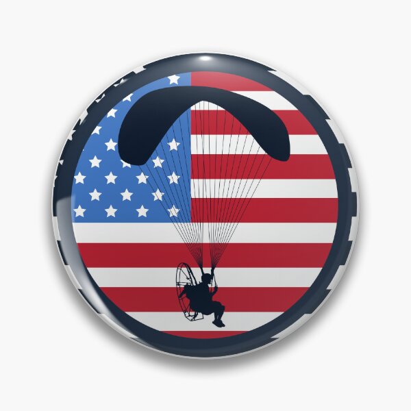 Item preview, Paramotor Powered Paraglider USA American Flag designed and sold by Mirosou.