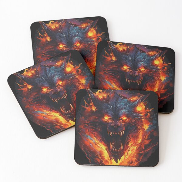 Item preview, Evil dog demon in flames HELLHOUND  designed and sold by SkyEditor.