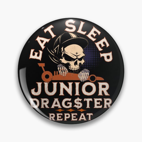 Item preview, Eat Sleep Junior Dragster Repeat Jr Dragster Drag Racing Skull Skeleton Money Racing Dragsters designed and sold by CarantinedChaos.