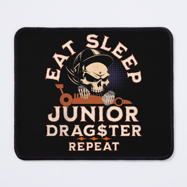 Item preview, Eat Sleep Junior Dragster Repeat Jr Dragster Drag Racing Skull Skeleton Money Racing Dragsters designed and sold by CarantinedChaos.