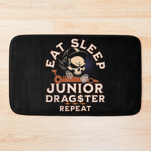 Item preview, Eat Sleep Junior Dragster Repeat Jr Dragster Drag Racing Skull Skeleton Money Racing Dragsters designed and sold by CarantinedChaos.
