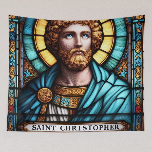 Item preview, Saint Christopher The Patron Saint of Travelers designed and sold by ClassicRetroism.