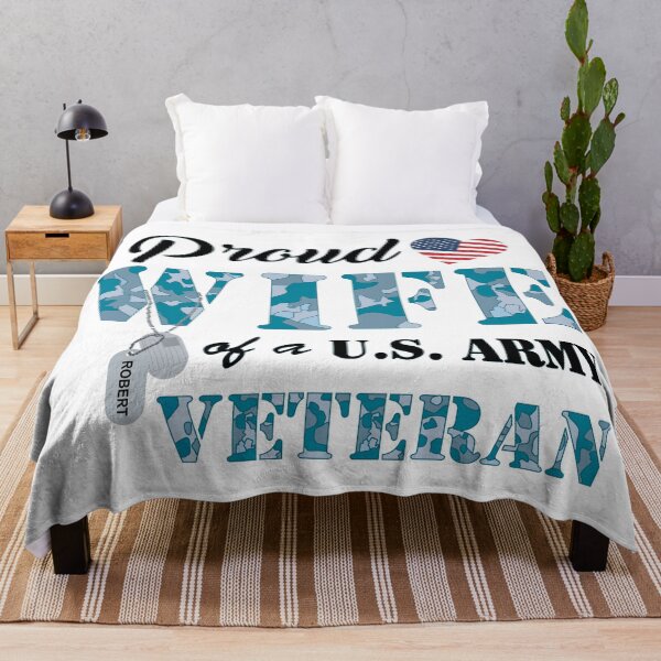 Item preview, Proud Wife of a US ARMY VETERAN Navy Camo w Black Txt X 300 designed and sold by Military Insignia Products.