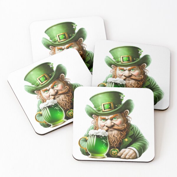 Item preview, St. Patrick's Day Leprechaun with Mug of Green Beer designed and sold by DesignsByElias.