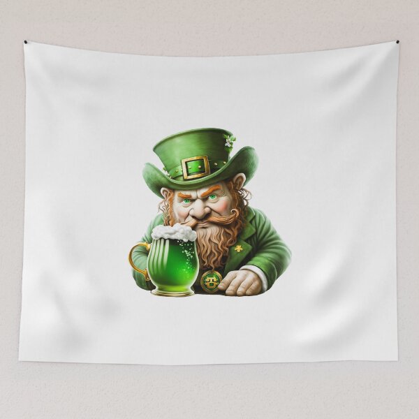 Item preview, St. Patrick's Day Leprechaun with Mug of Green Beer designed and sold by DesignsByElias.