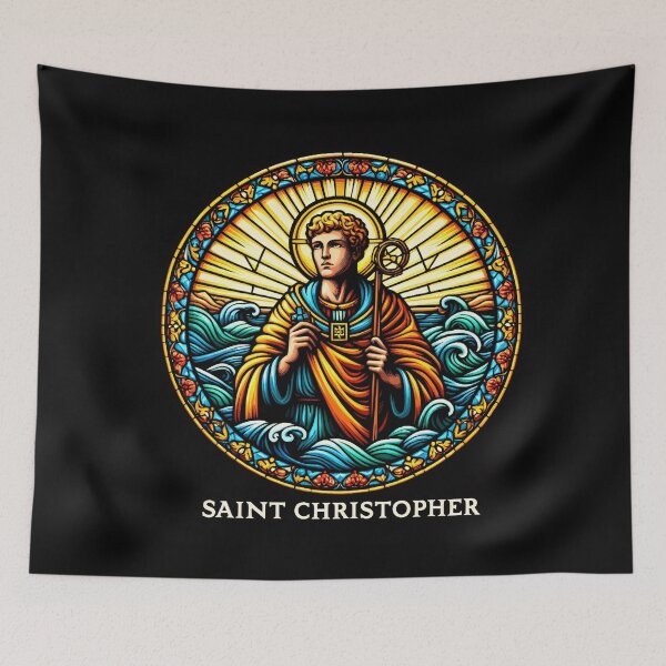 Item preview, Saint Christopher The Patron Saint of Travelers designed and sold by ClassicRetroism.