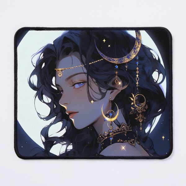 Item preview, Beautiful Starry Celestial Moonlit Anime Girl designed and sold by bubblegoth.