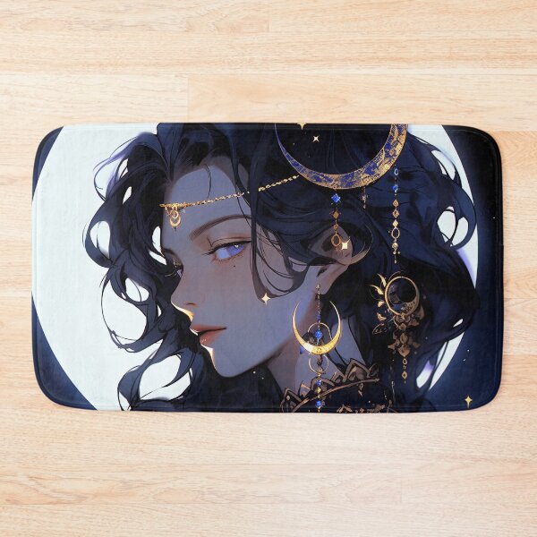 Item preview, Beautiful Starry Celestial Moonlit Anime Girl designed and sold by bubblegoth.