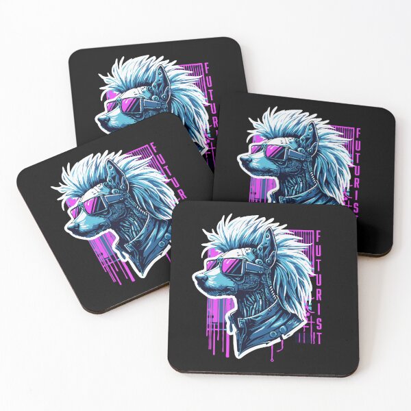 Item preview, Cyberpunk Chinese Crested designed and sold by BarkandStick.
