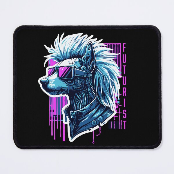 Item preview, Cyberpunk Chinese Crested designed and sold by BarkandStick.