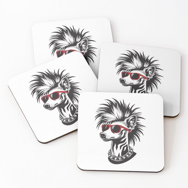 Item preview, Chinese Crested Punk in Red Sunglasses  designed and sold by BarkandStick.