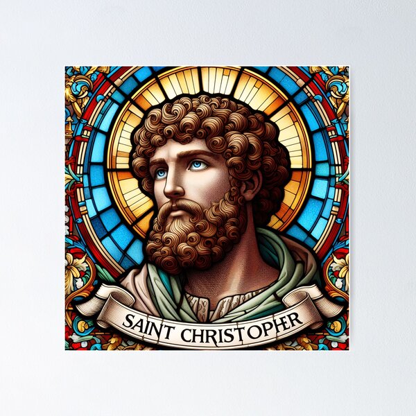Item preview, Saint Christopher The Patron Saint of Travelers designed and sold by ClassicRetroism.