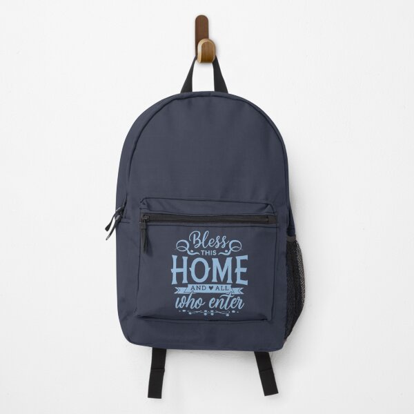 Item preview, Bless this home and all who enter /lightblue text/ designed and sold by EmeraldeaArt.