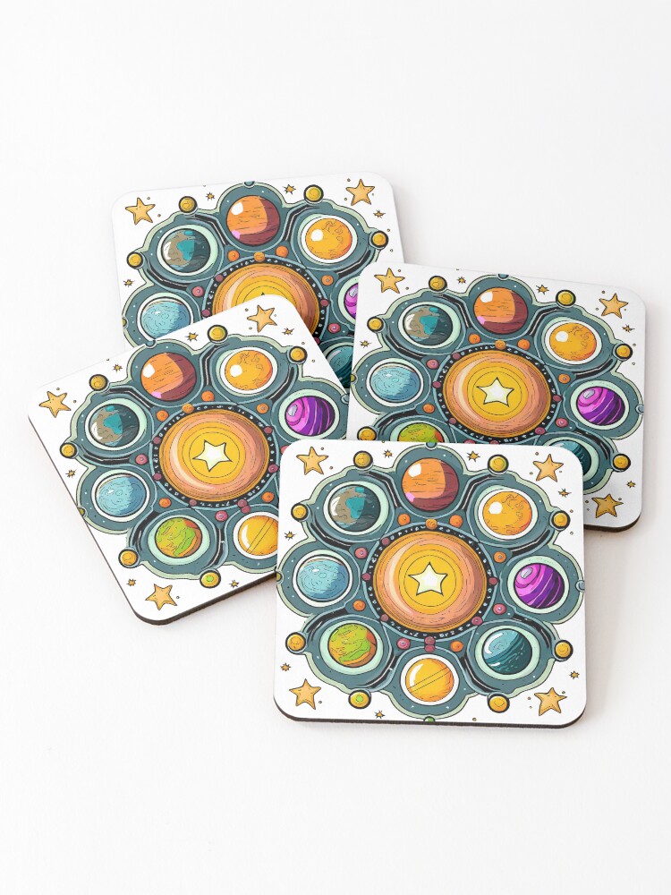 Thumbnail 1 of 5, Coasters (Set of 4), The Solar System designed and sold by SW-Graphics.