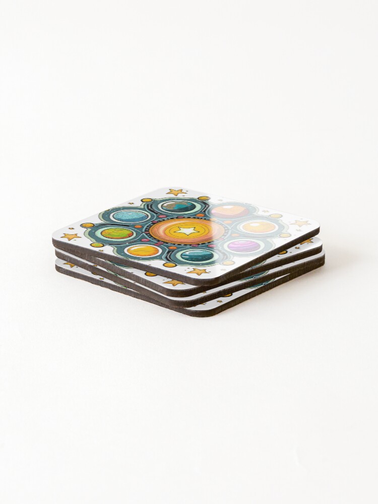 Thumbnail 4 of 5, Coasters (Set of 4), The Solar System designed and sold by SW-Graphics.