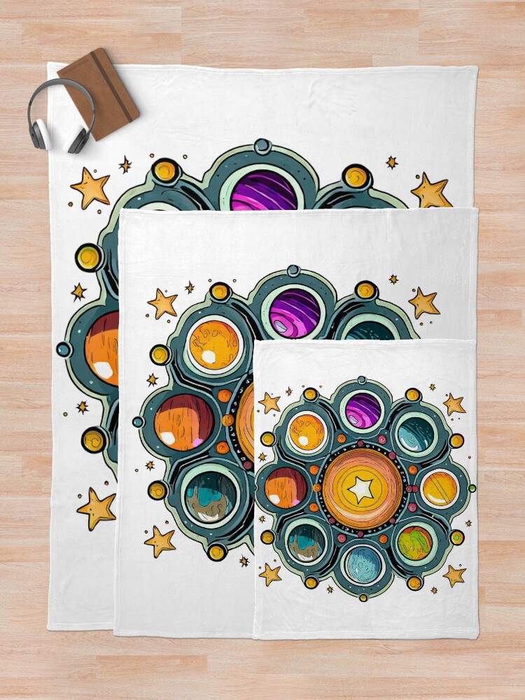 Thumbnail 5 of 6, Throw Blanket, The Solar System designed and sold by SW-Graphics.