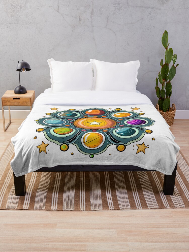 Thumbnail 1 of 6, Throw Blanket, The Solar System designed and sold by SW-Graphics.