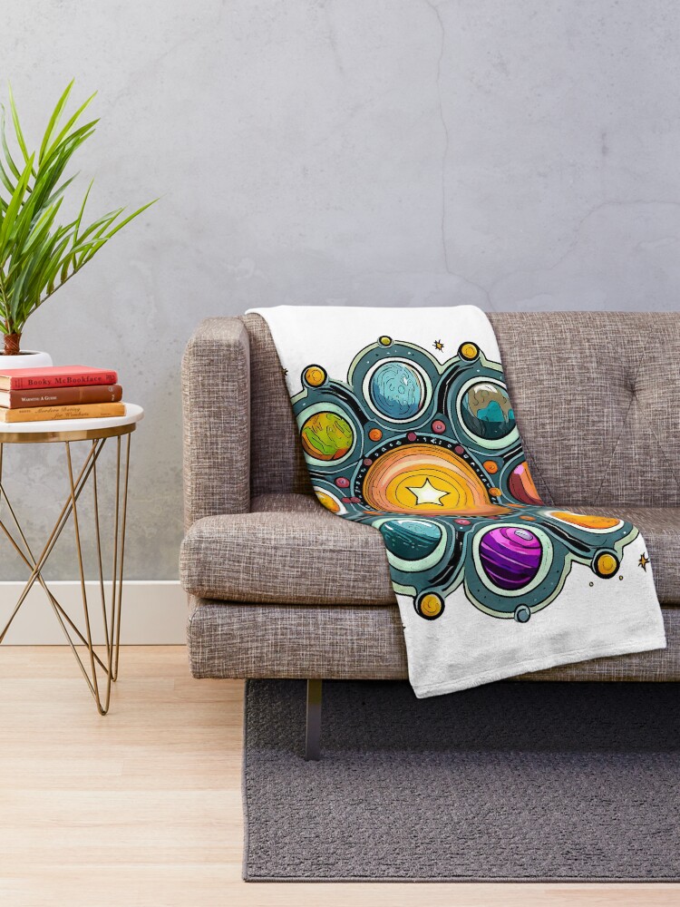 Thumbnail 2 of 6, Throw Blanket, The Solar System designed and sold by SW-Graphics.