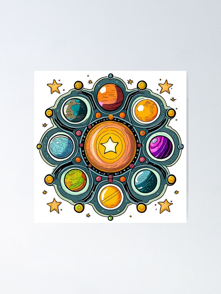 Thumbnail 1 of 3, Poster, The Solar System designed and sold by SW-Graphics.